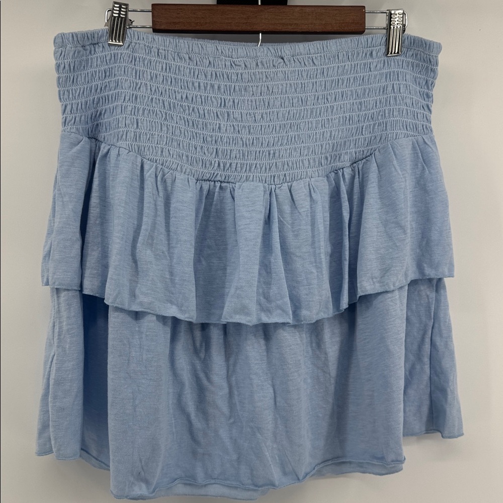 Simple Southern Blue Ruffled Tiered Skirt Women's Size XL NWT Cottagecore Flirty - Picture 3 of 7